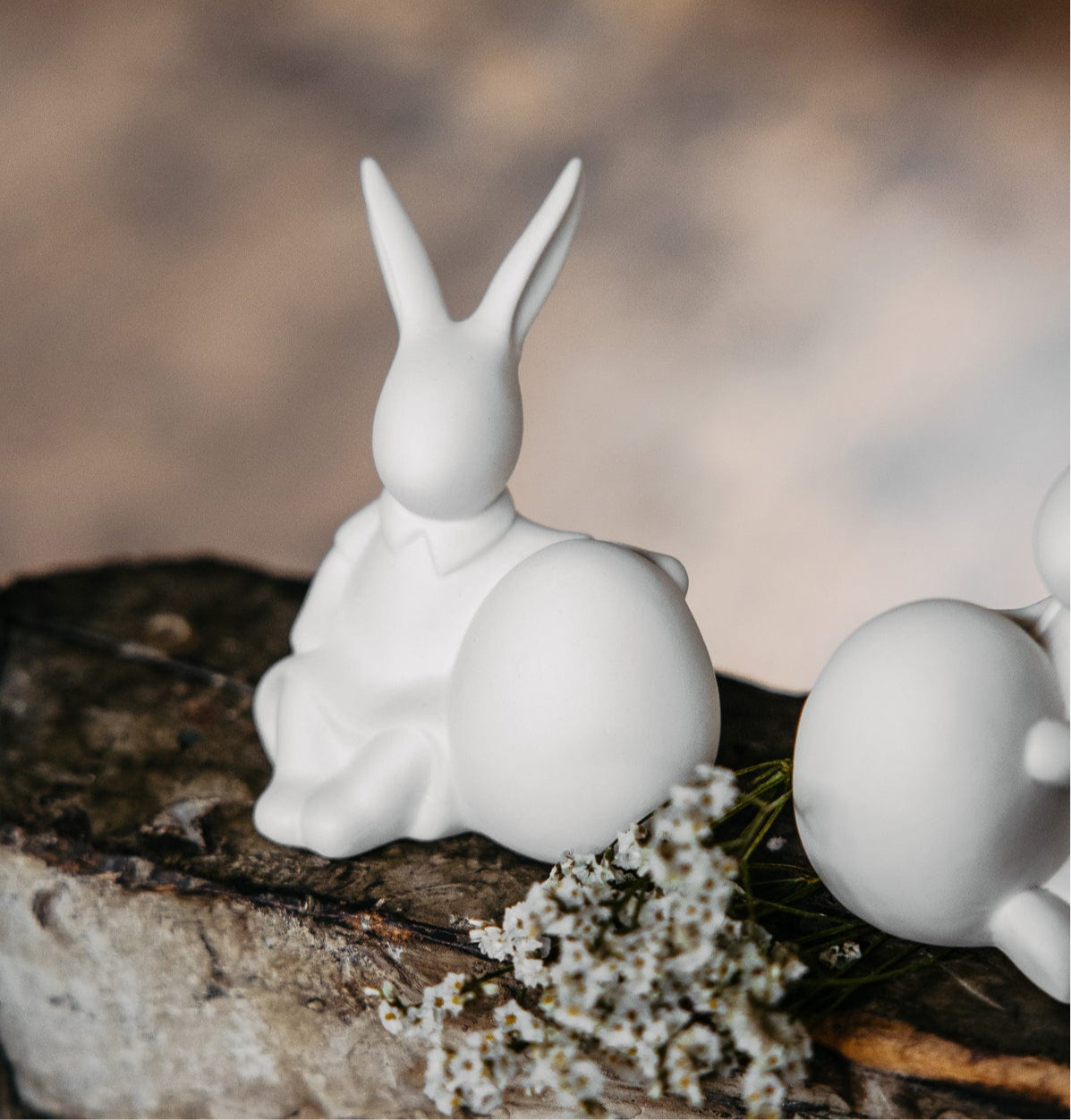 Osterdekoration Hase Ella - weiß