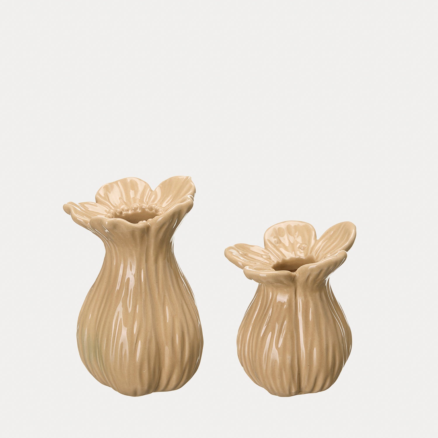 Vase Ingrid 2er Set - sand