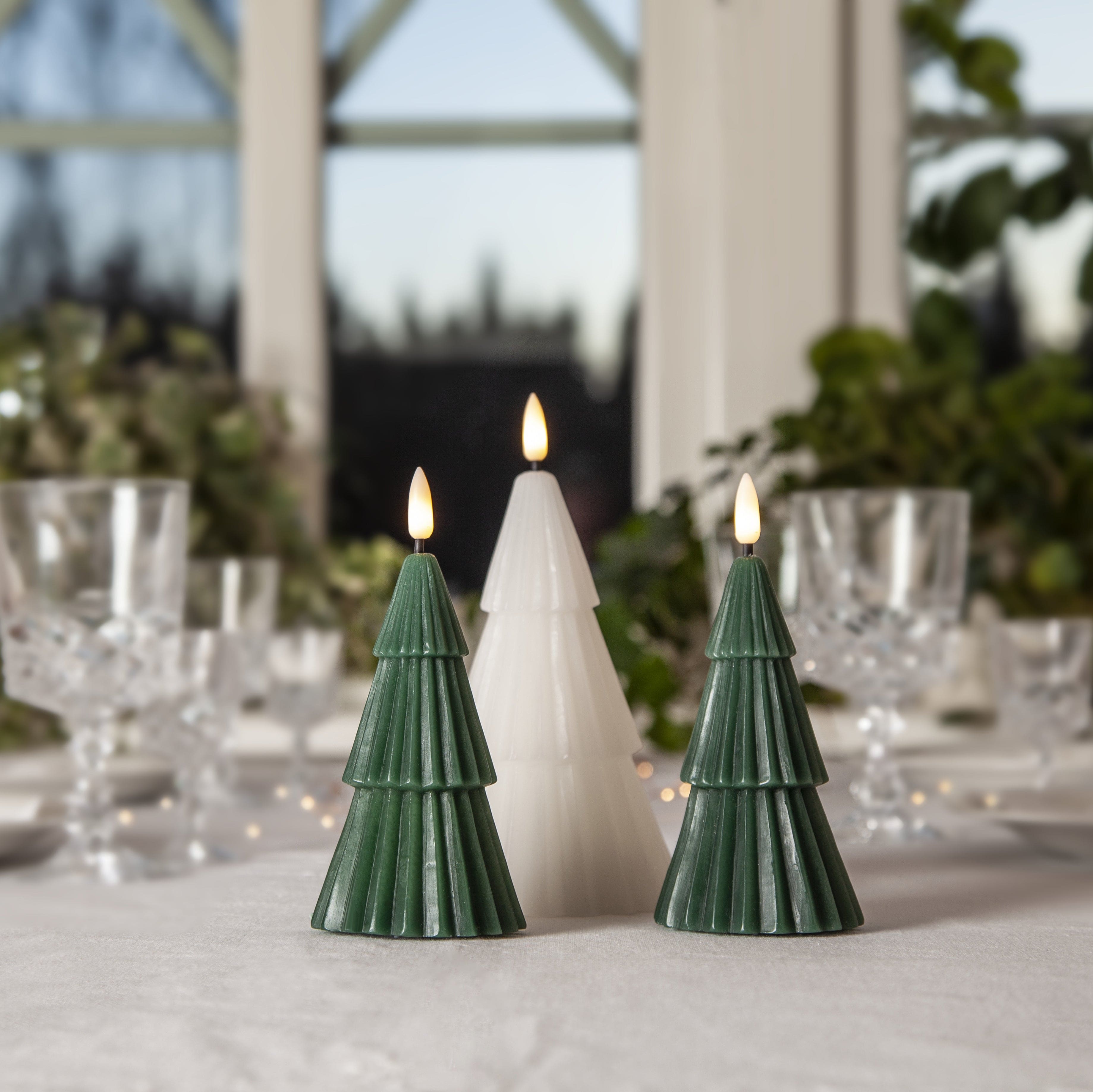 LED-Kerze Tannenbaum - grün