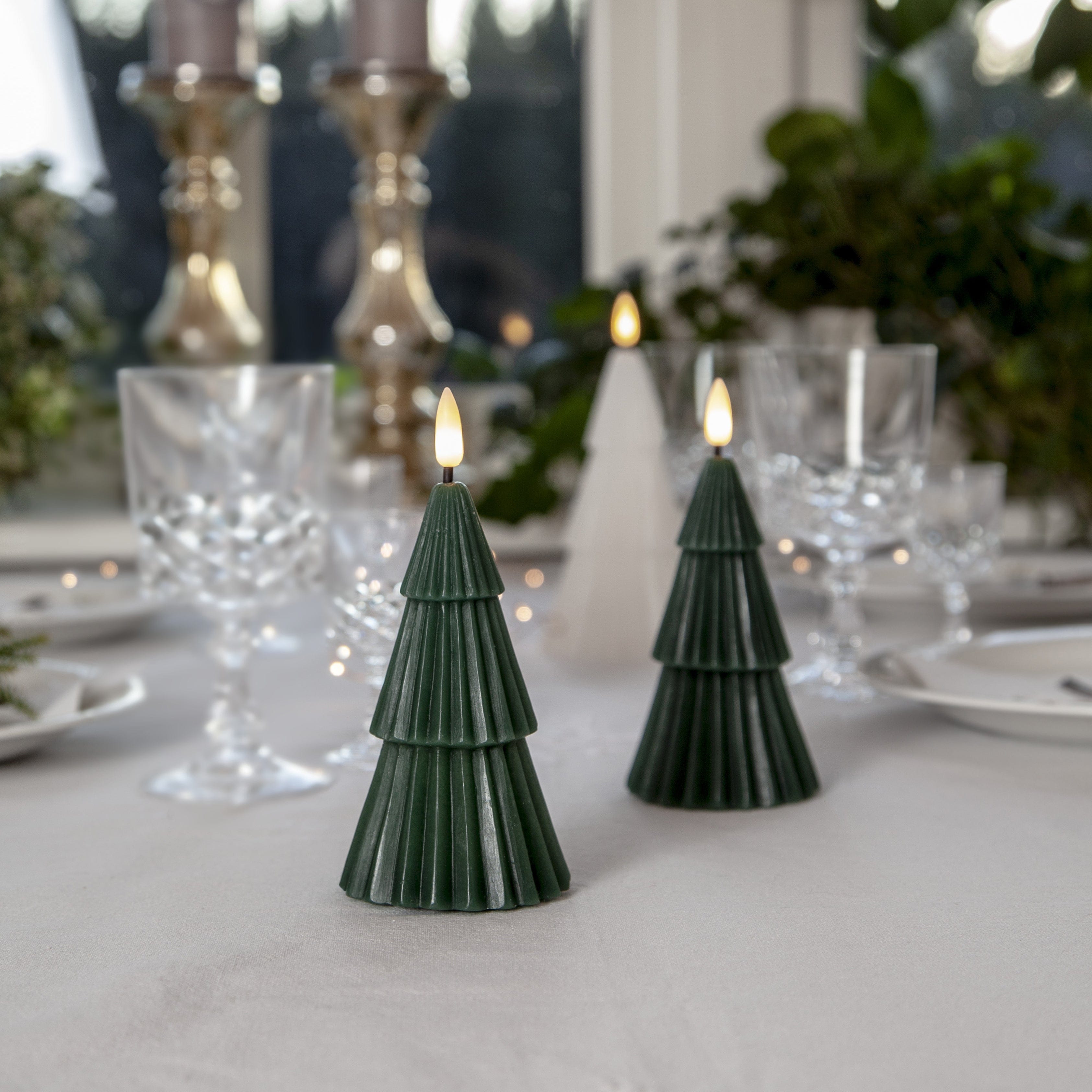 LED-Kerze Tannenbaum - grün