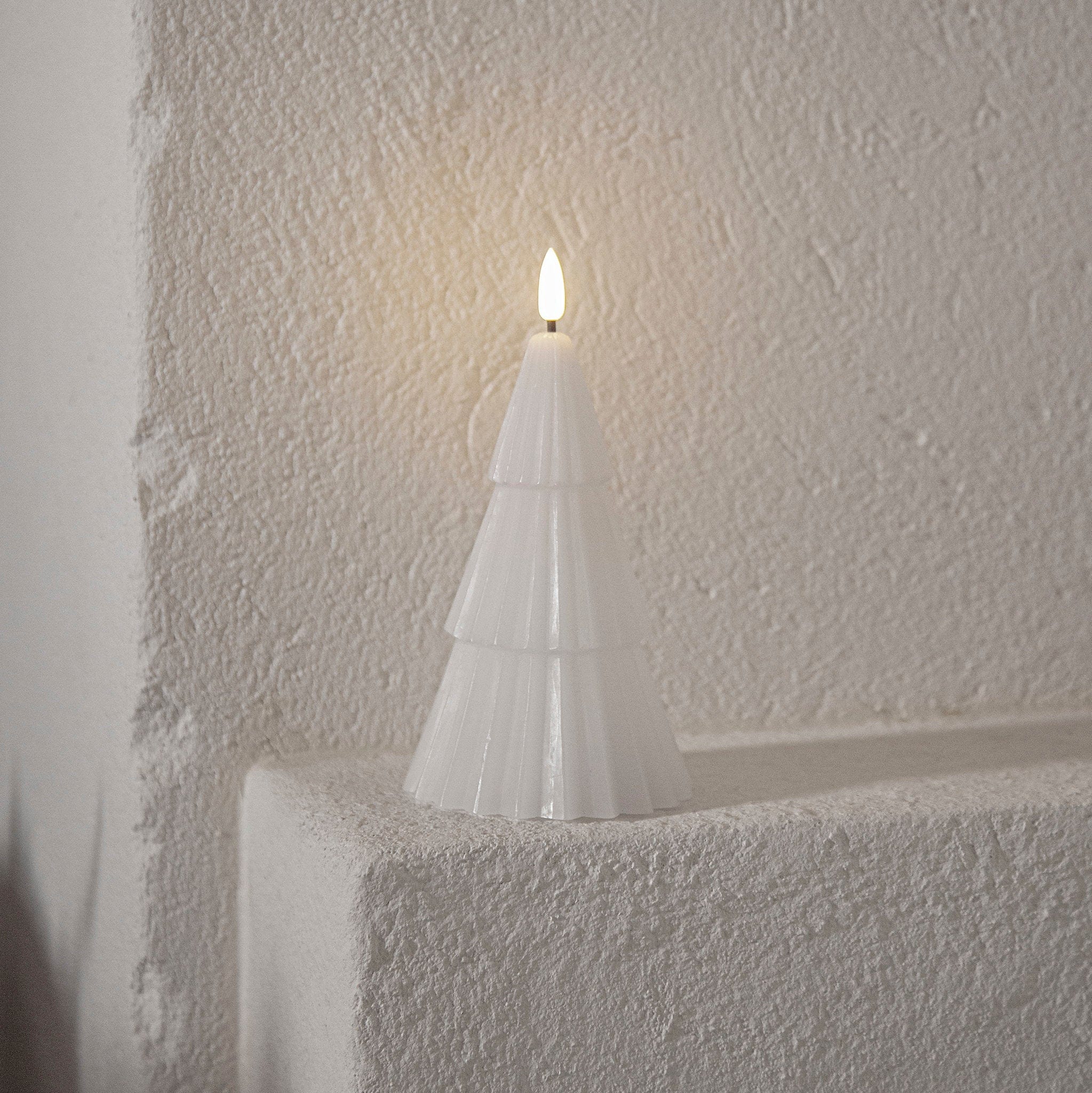 LED-Kerze Tannenbaum - weiß