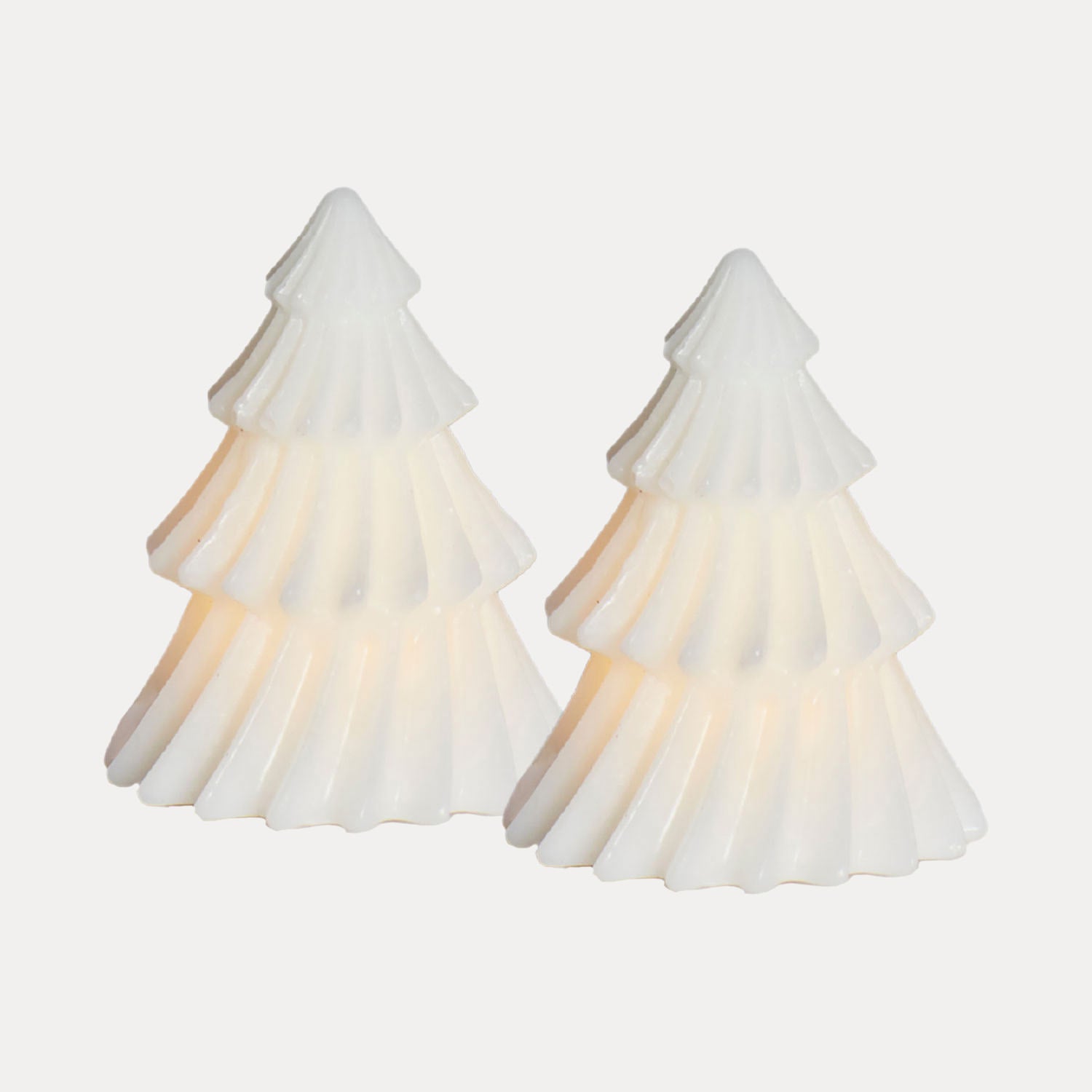 LED-Leuchte Tannenbaum Olivia Wachs - weiß