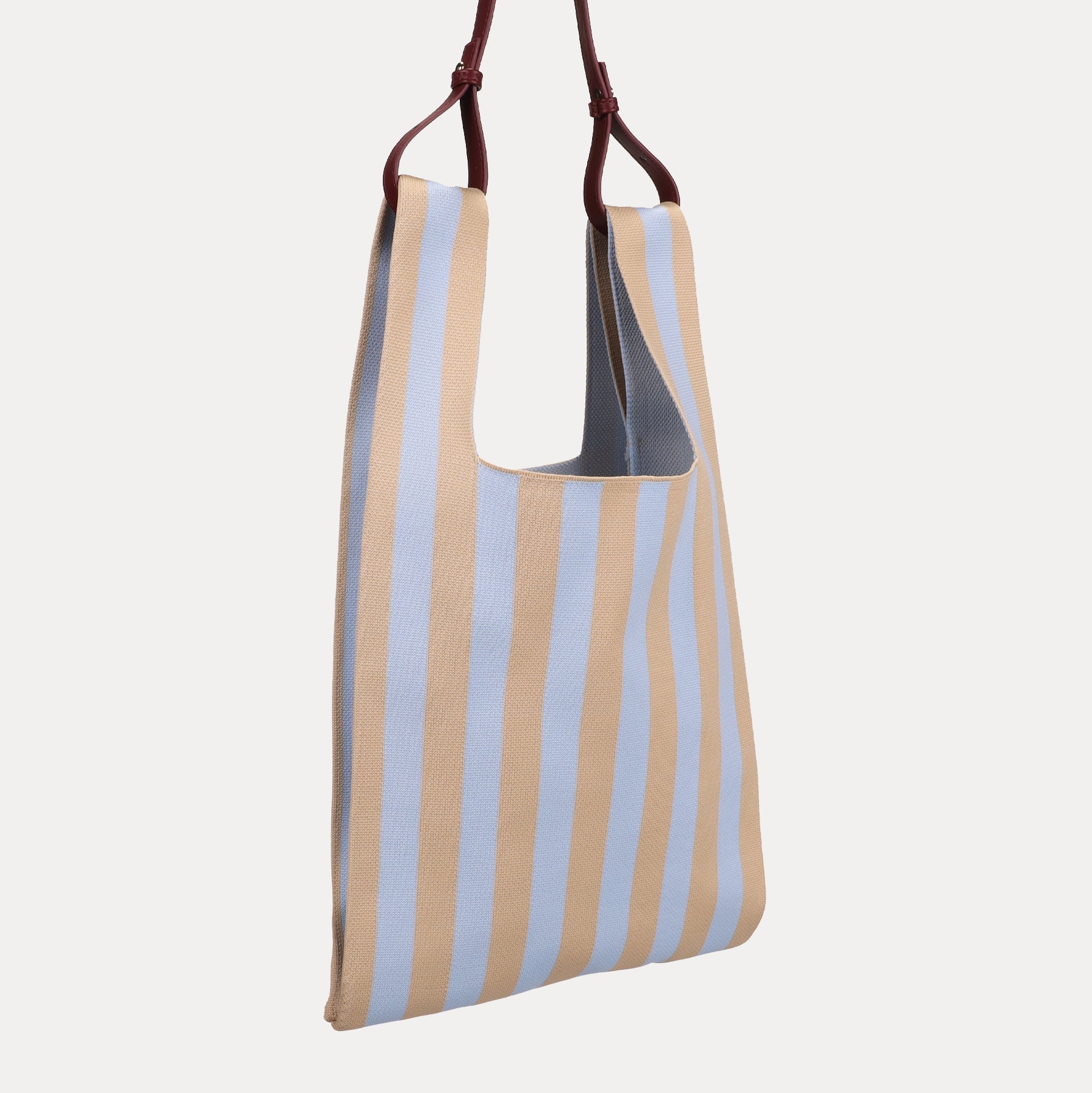 Knitted Markttasche - marzipan & sky