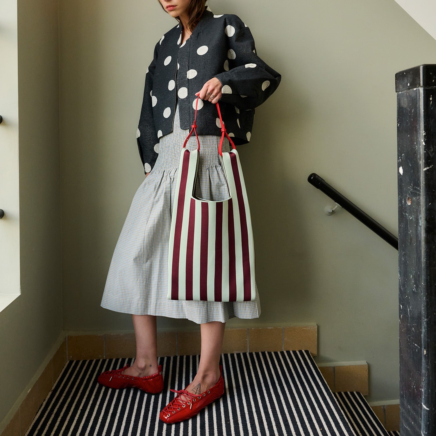 Knitted Markttasche - mist & fig