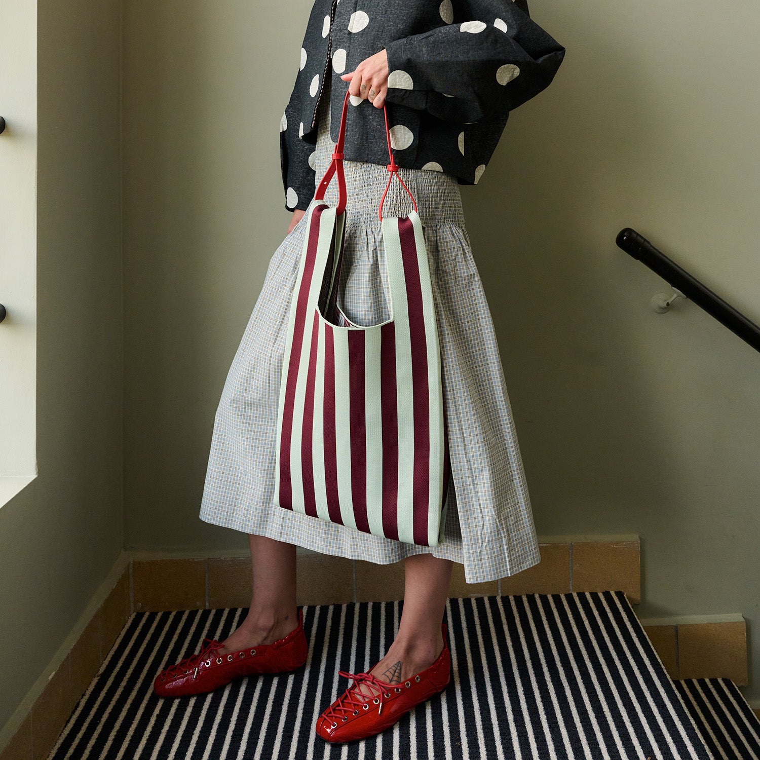 Knitted Markttasche - mist & fig