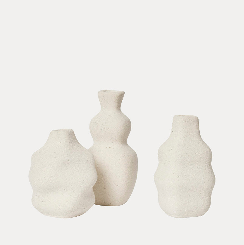 Vase Cornelia 3er Set - cremeweiß