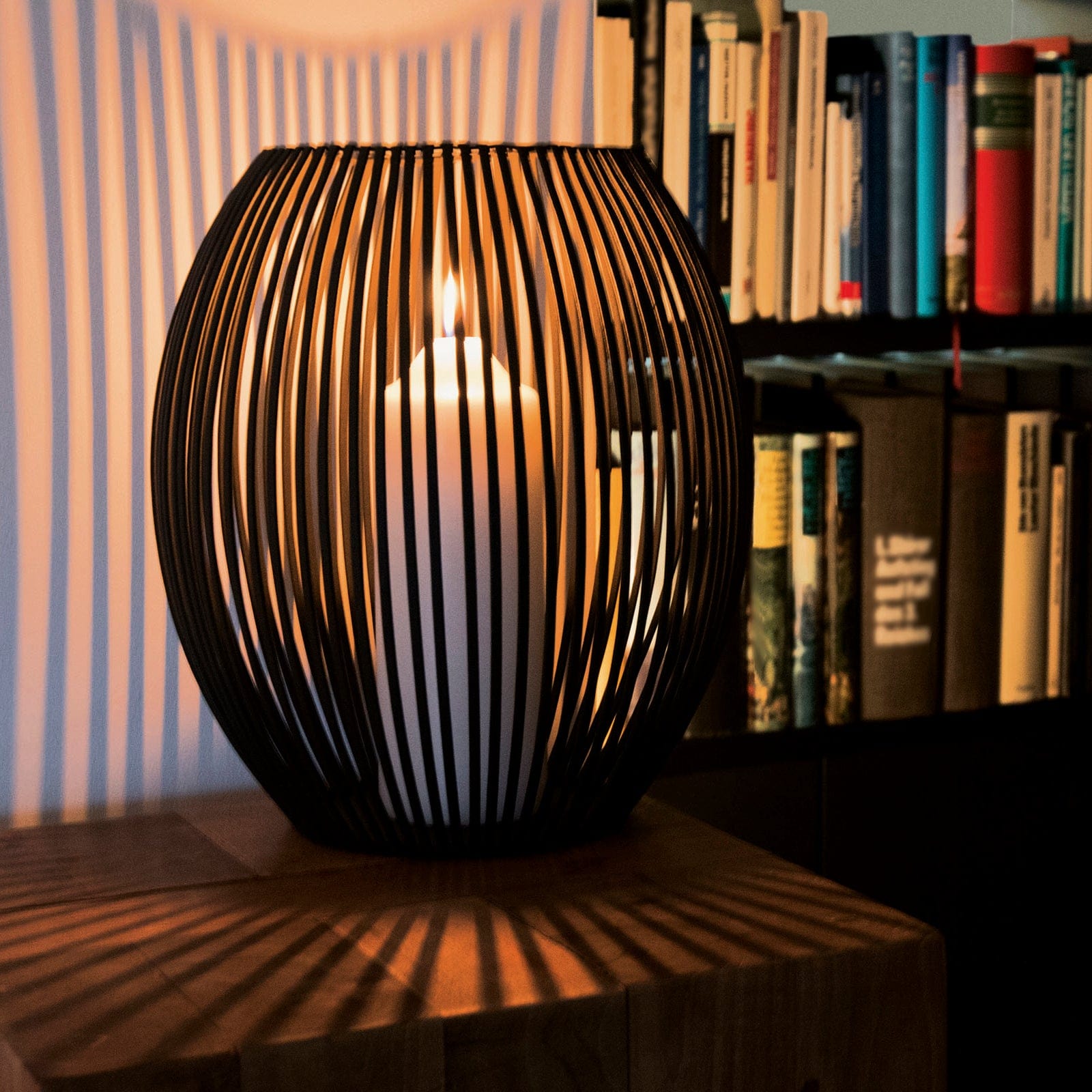 Windlicht LOUISIANA - dunkles rostbraun