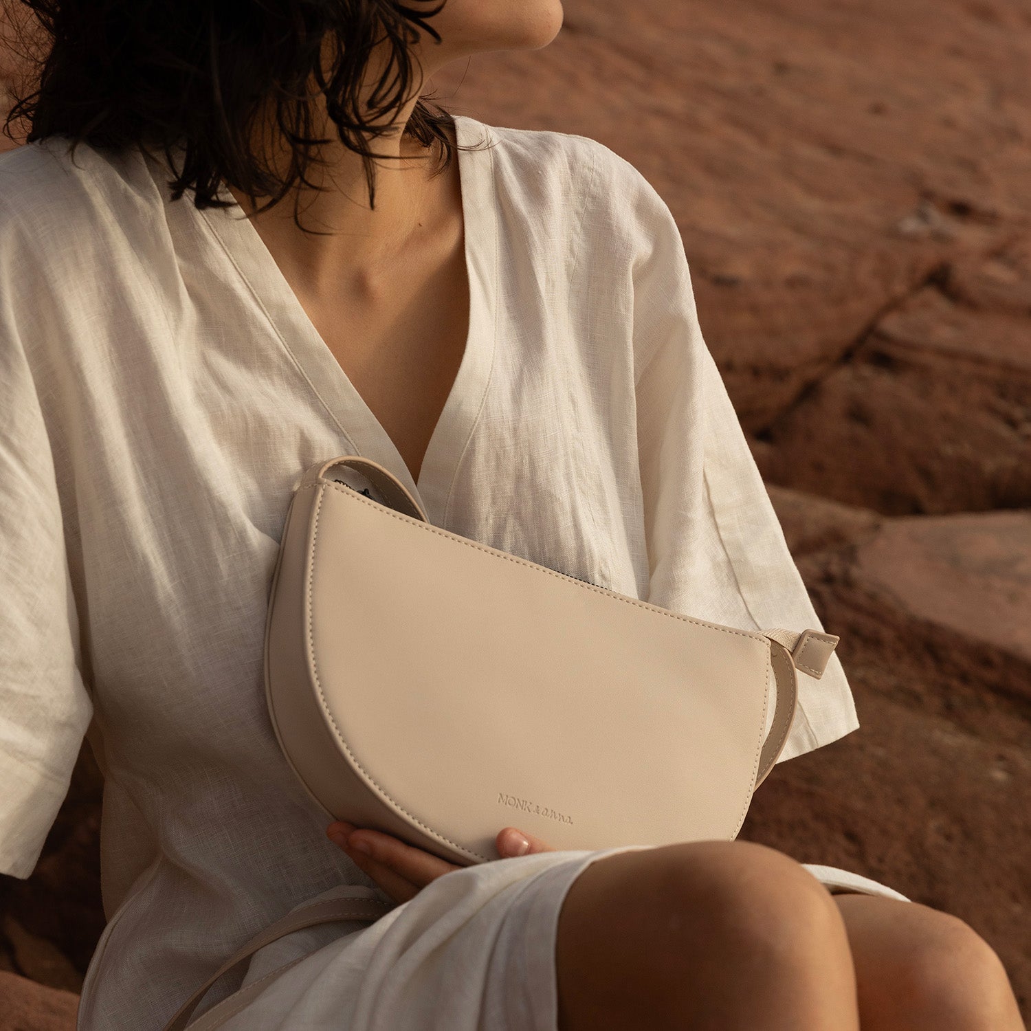 Farou Handtasche - stone