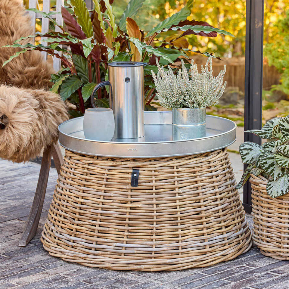 A2 Living 2er Set Kubu Rattan-Schale rund für den Garten