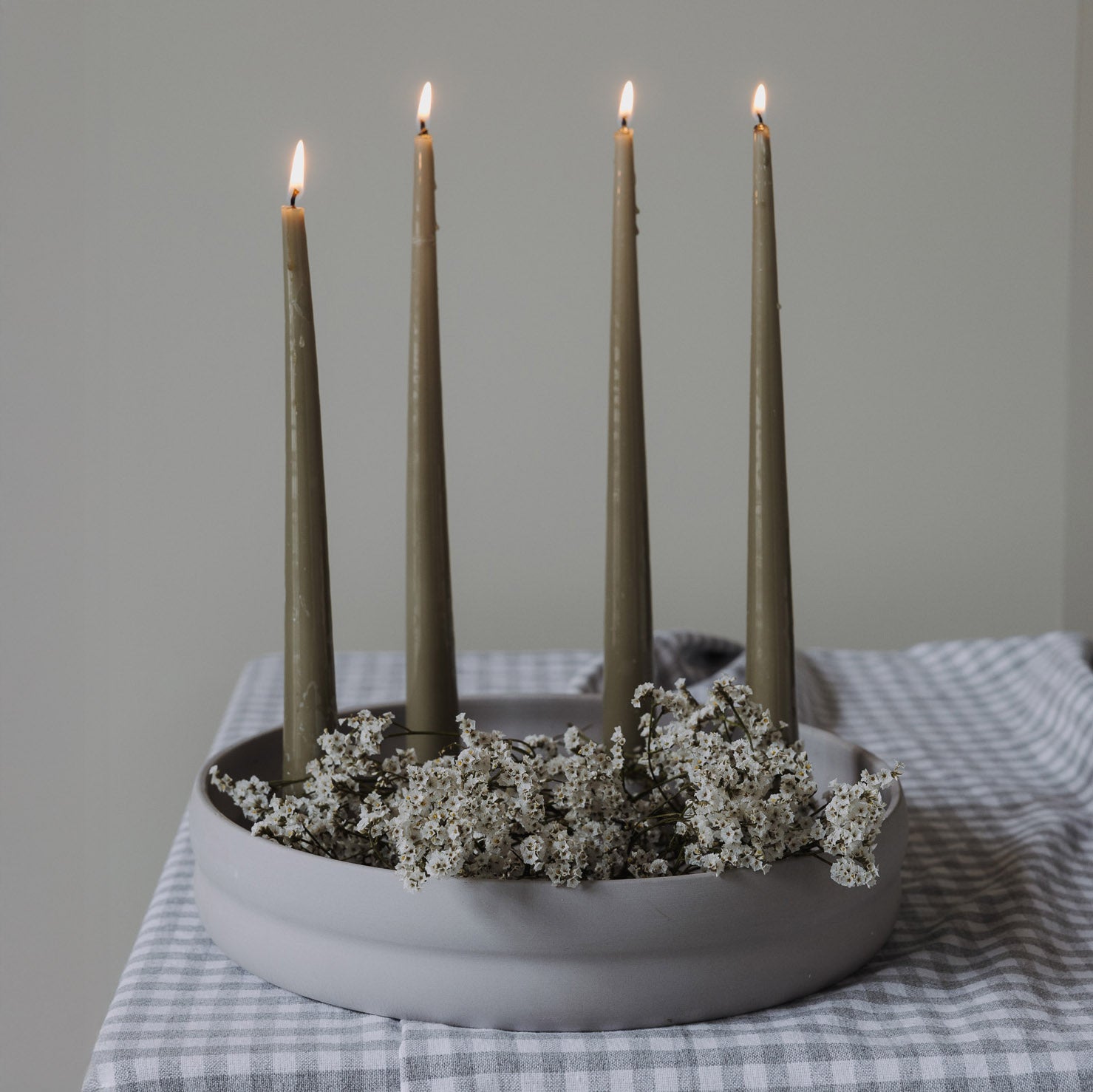 Kerzenhalter Kvistholmen - hellgrau