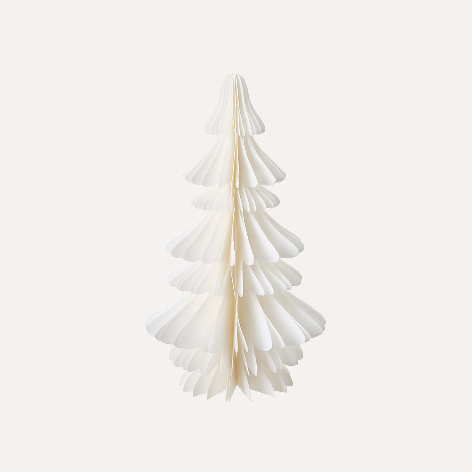 Weihnachtsbaum aus Papier - weiß