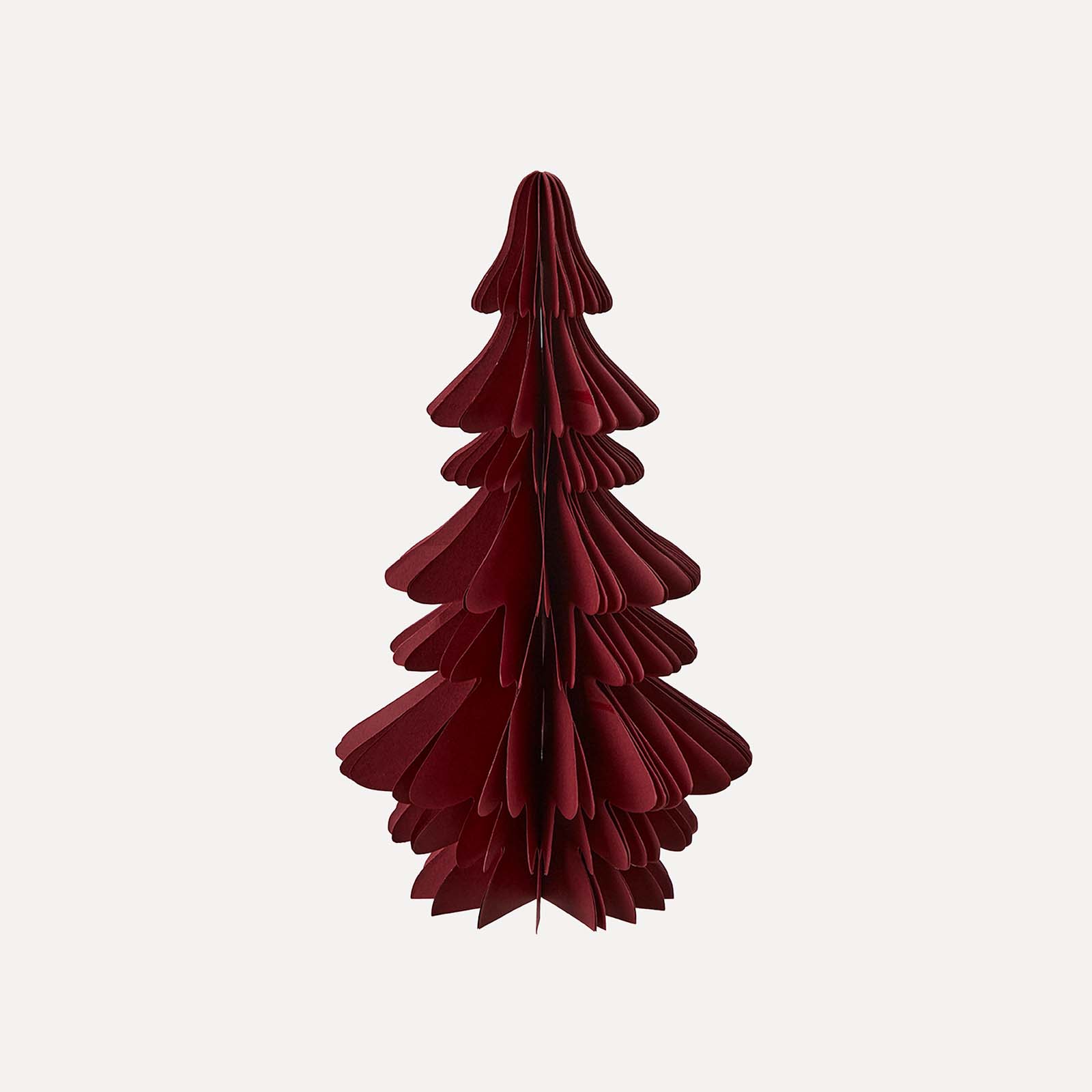 Weihnachtsbaum aus Papier - dunkelrot
