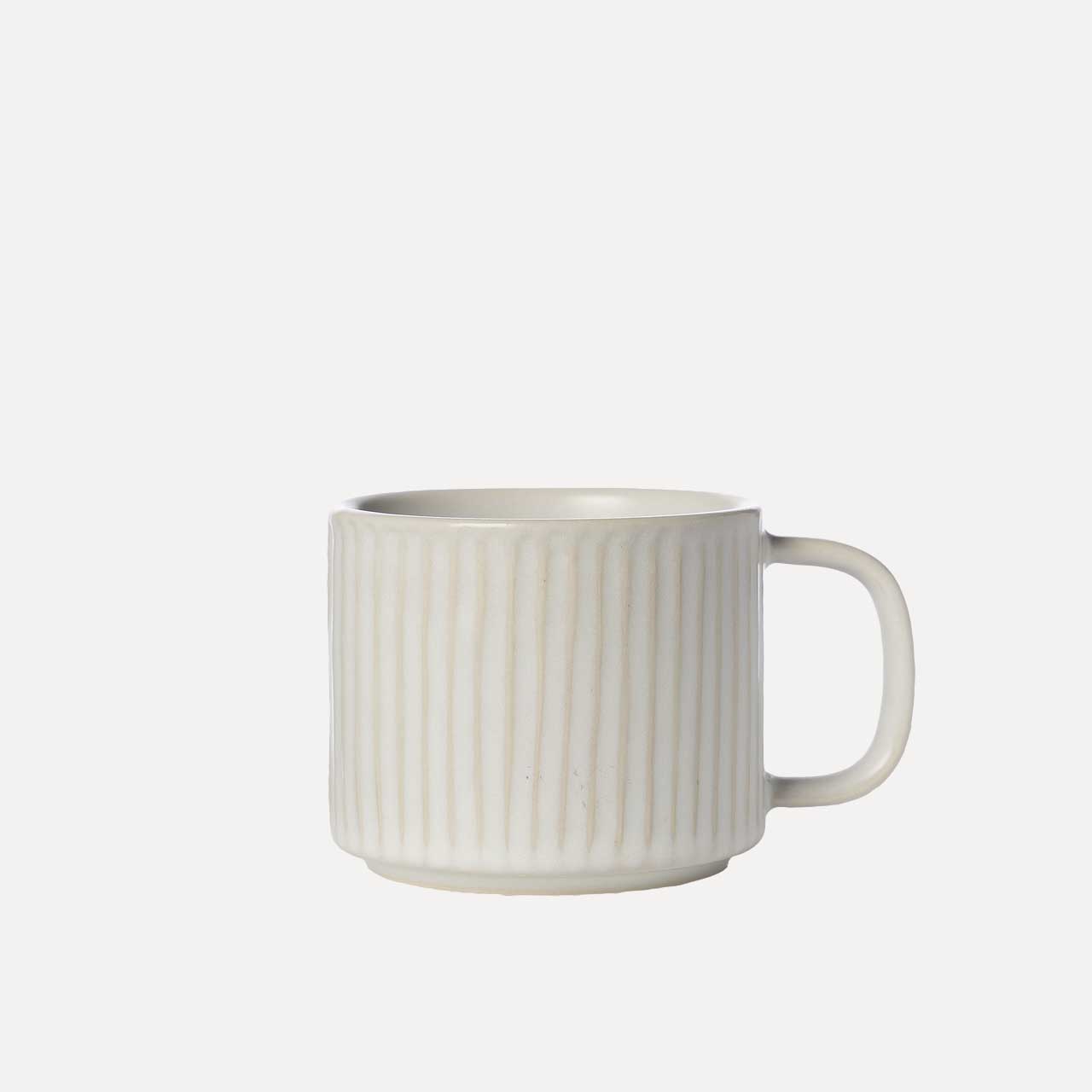 Tasse Riffled - cremeweiß