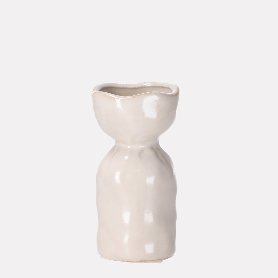 Zwiebelvase Bulb - cremeweiß