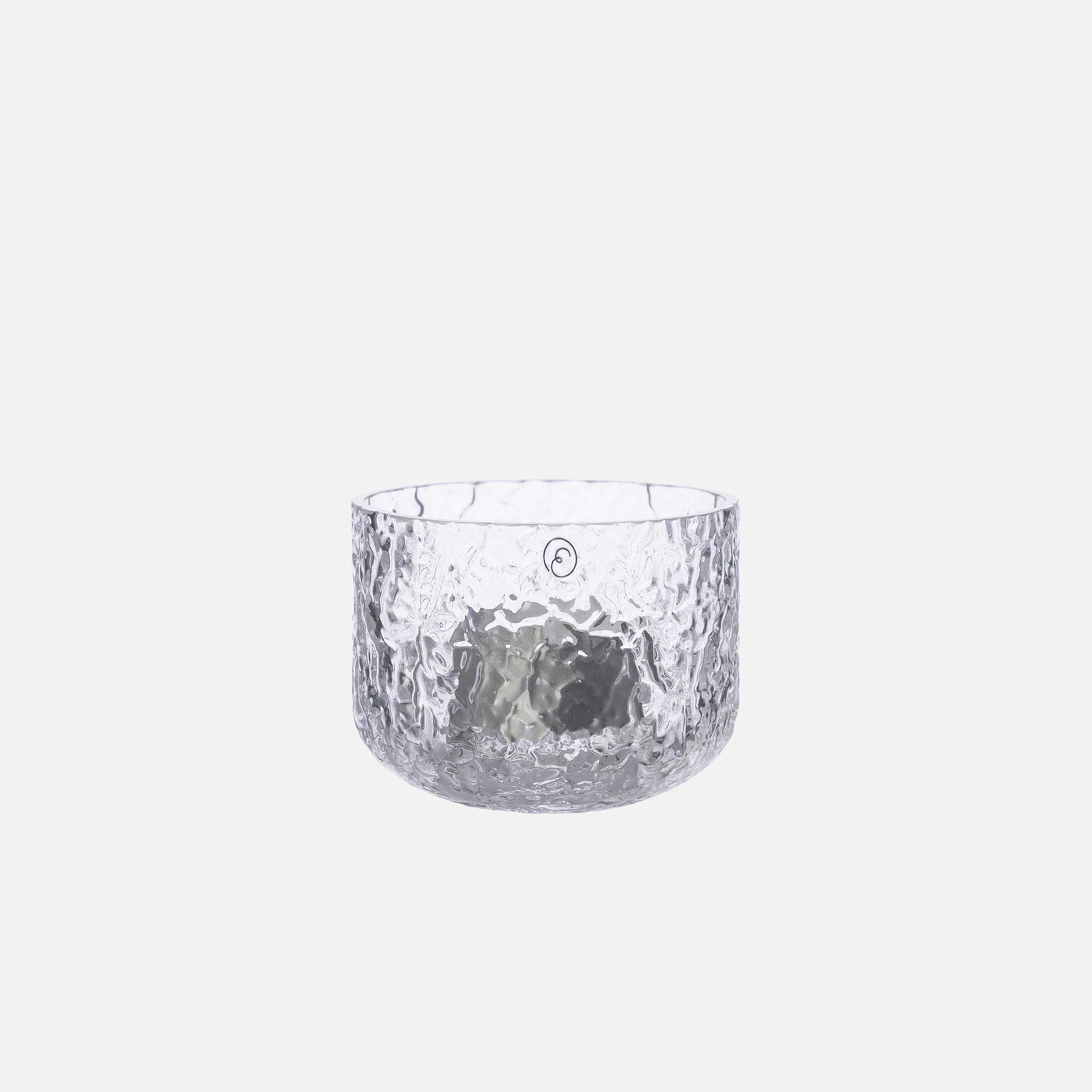 Teelichthalter gemustert aus Glas