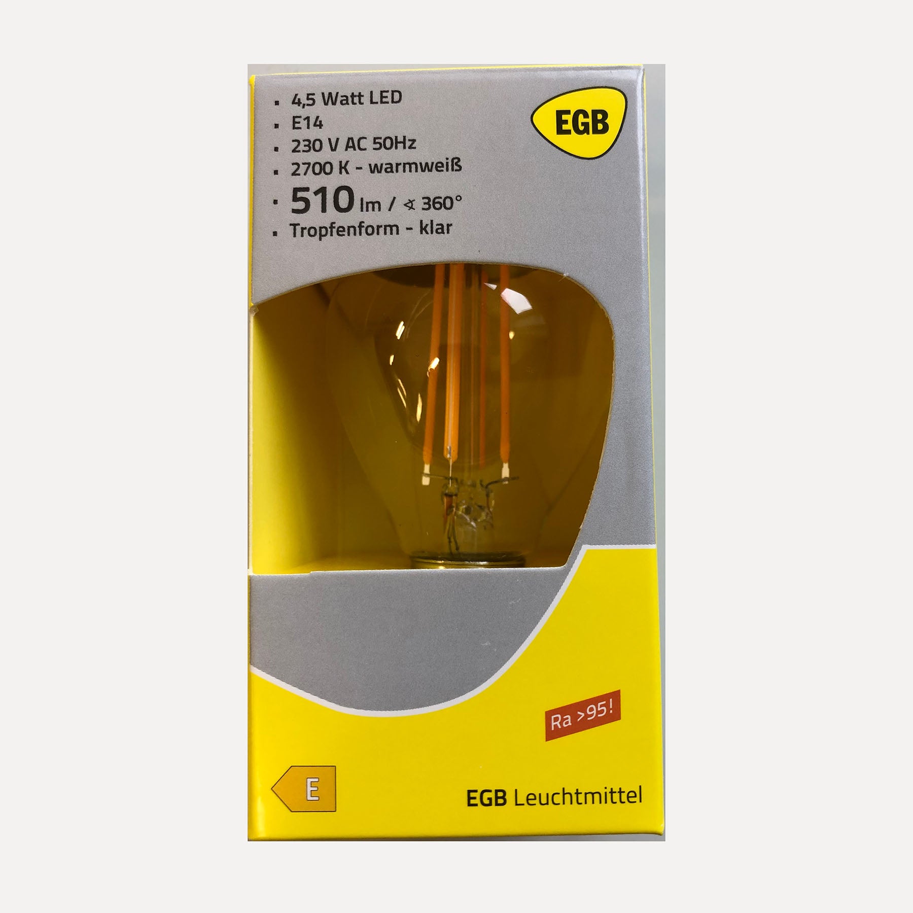 Sterntaler LED-Tropfenlampe E14 4,5W 2700K klar