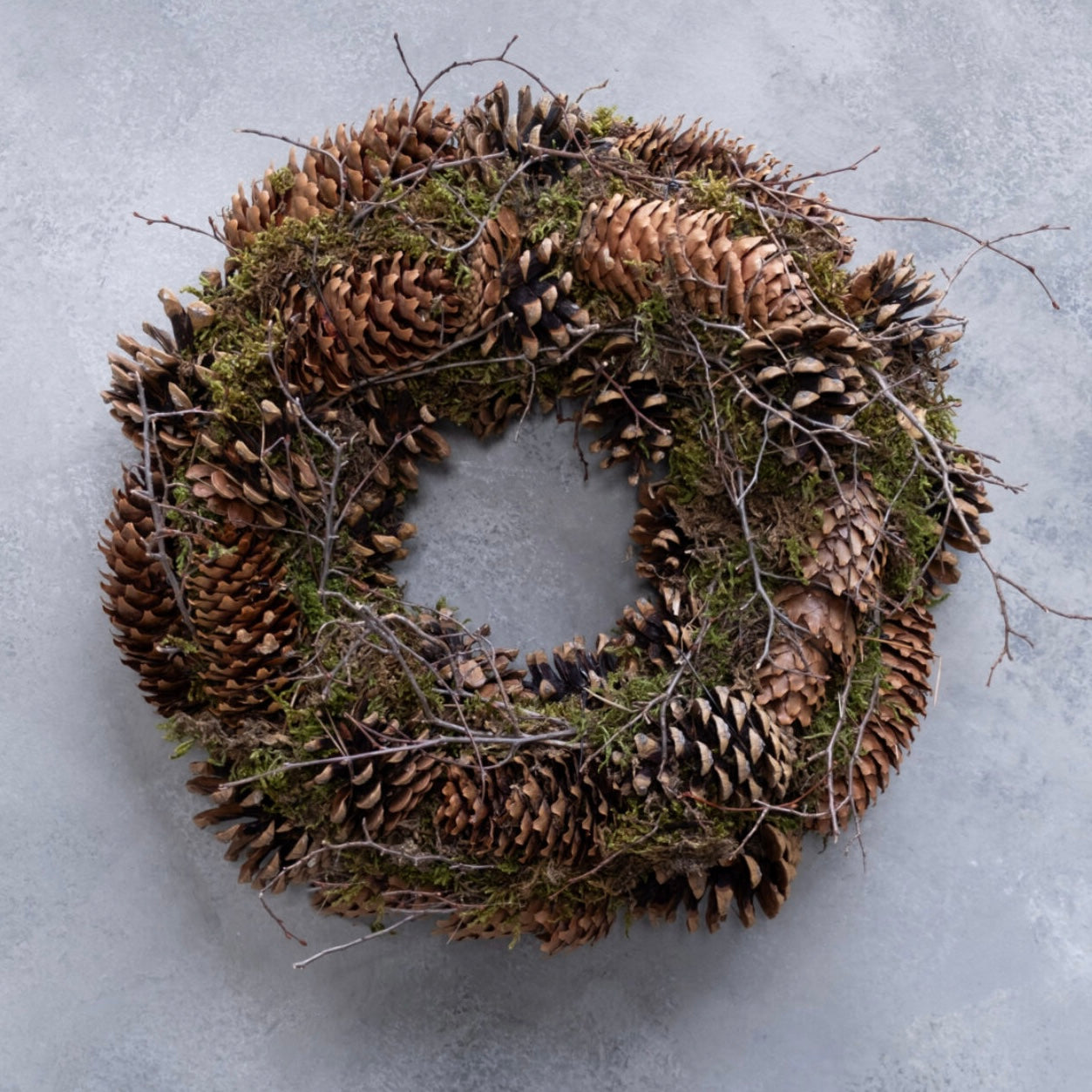 Kranz Zapfen - grün braun