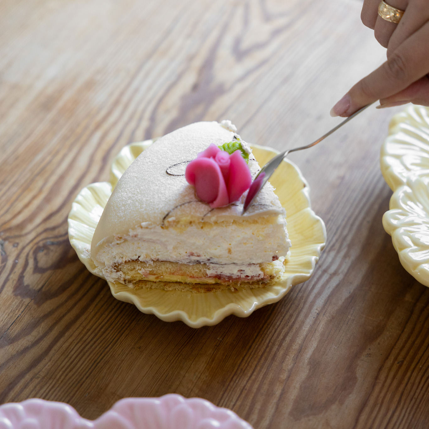 Teller Blomster - gelb