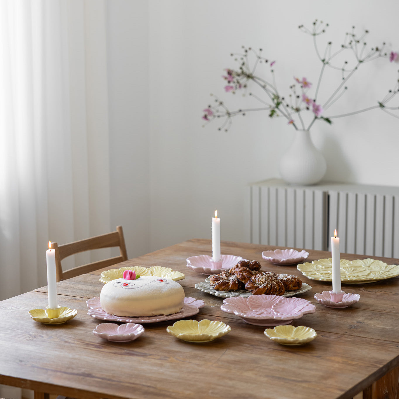 Teller Blomster - gelb