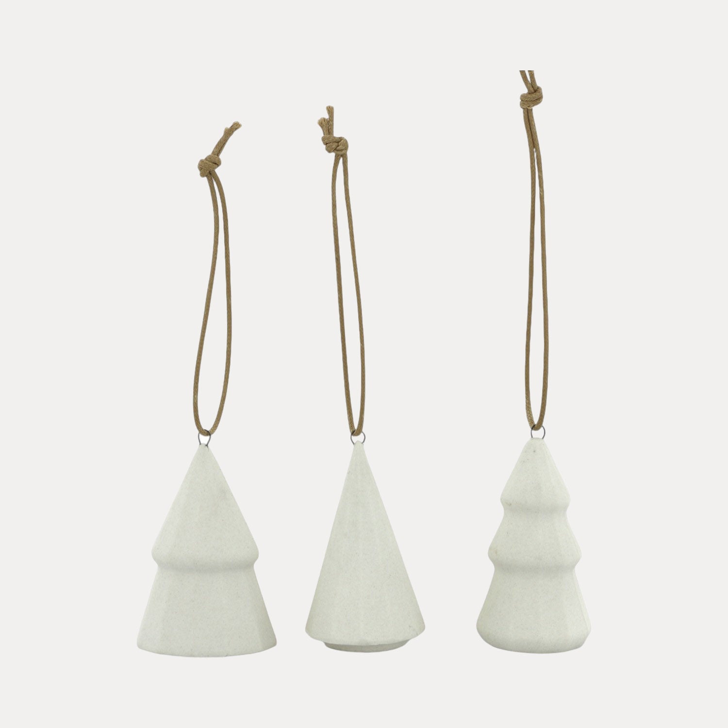 Dekoanhänger Tannenbaum 3er Set - weiß