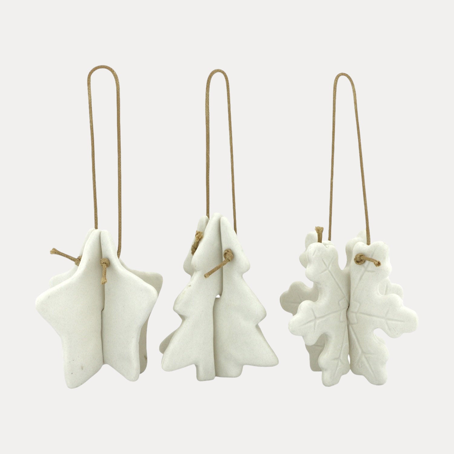 Dekoanhänger Winter zum Stecken 3er Set - weiß