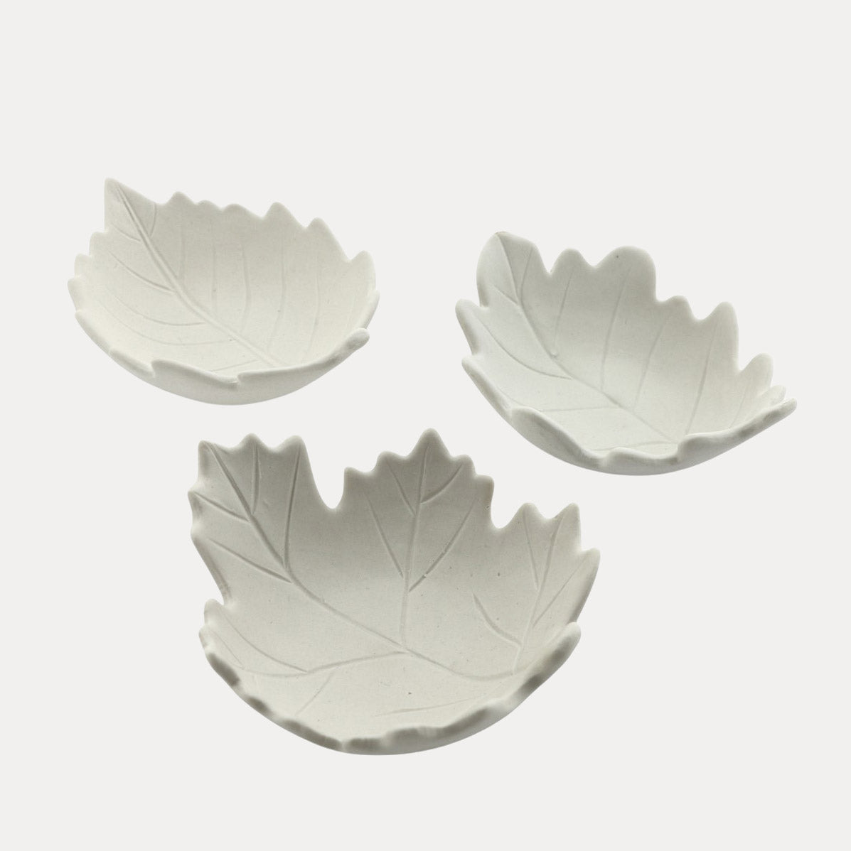 Schale Leaf Vala 3er Set - weiß