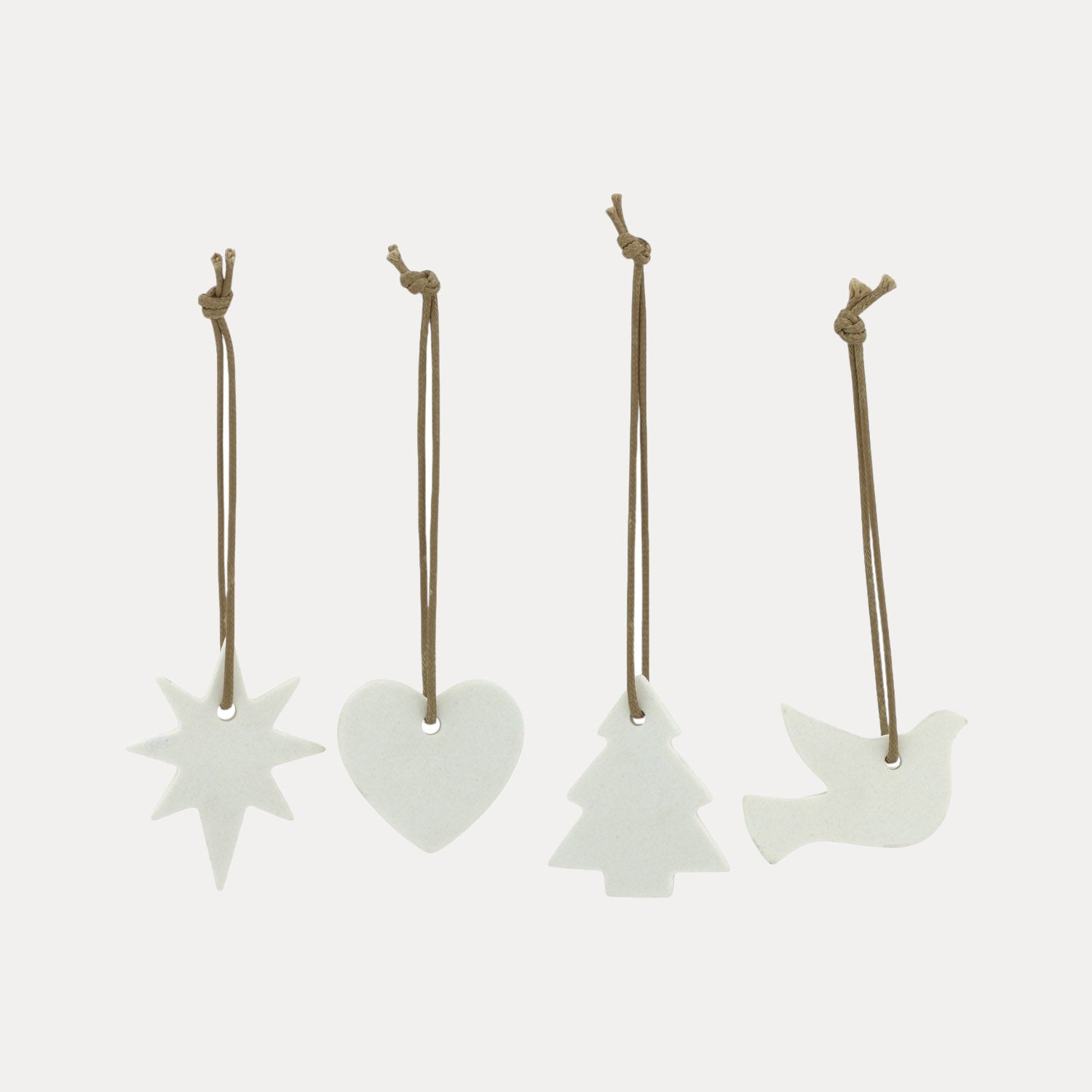 Dekoanhänger Winter 4er Set - weiß