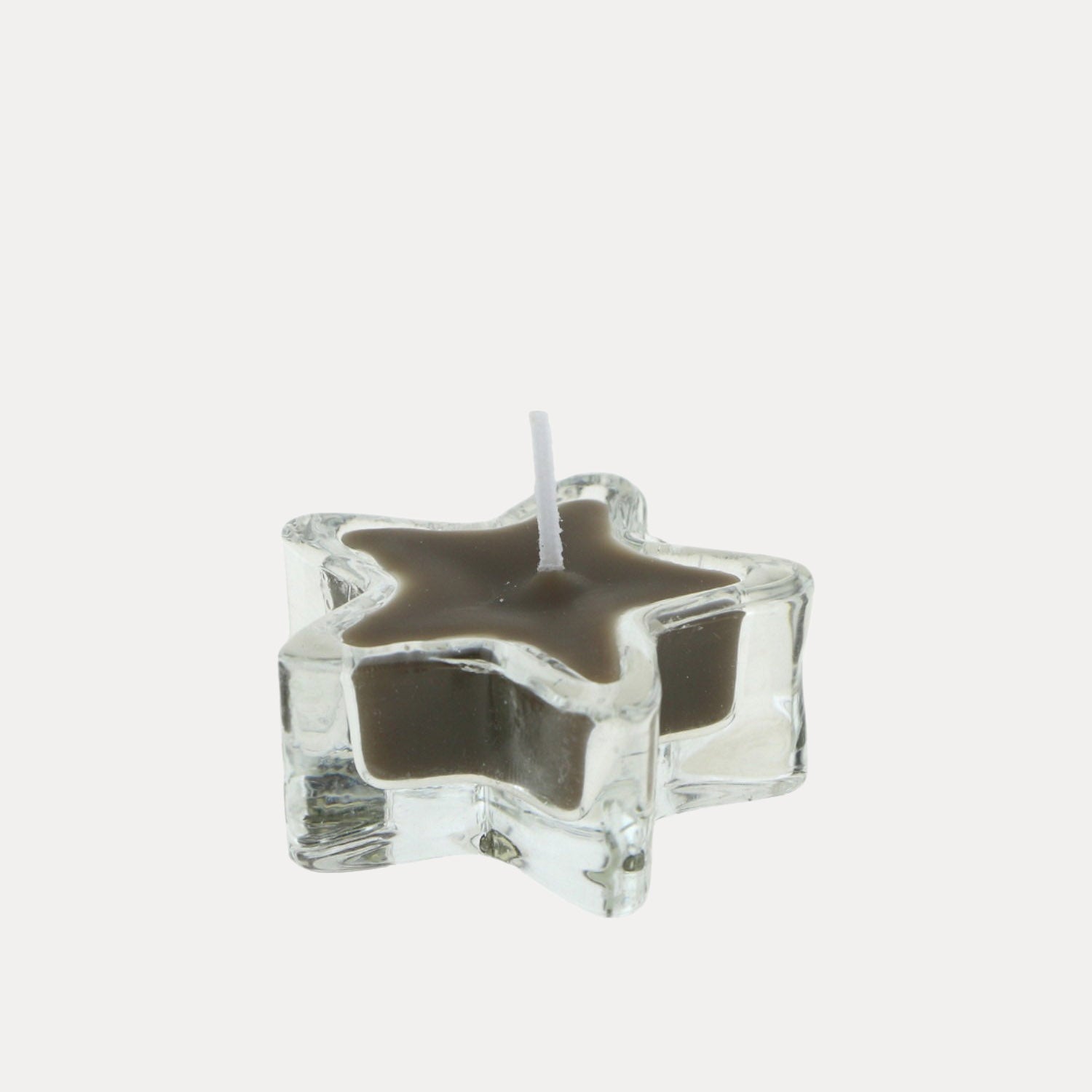 Teelichter Stern 6er Set - taupe