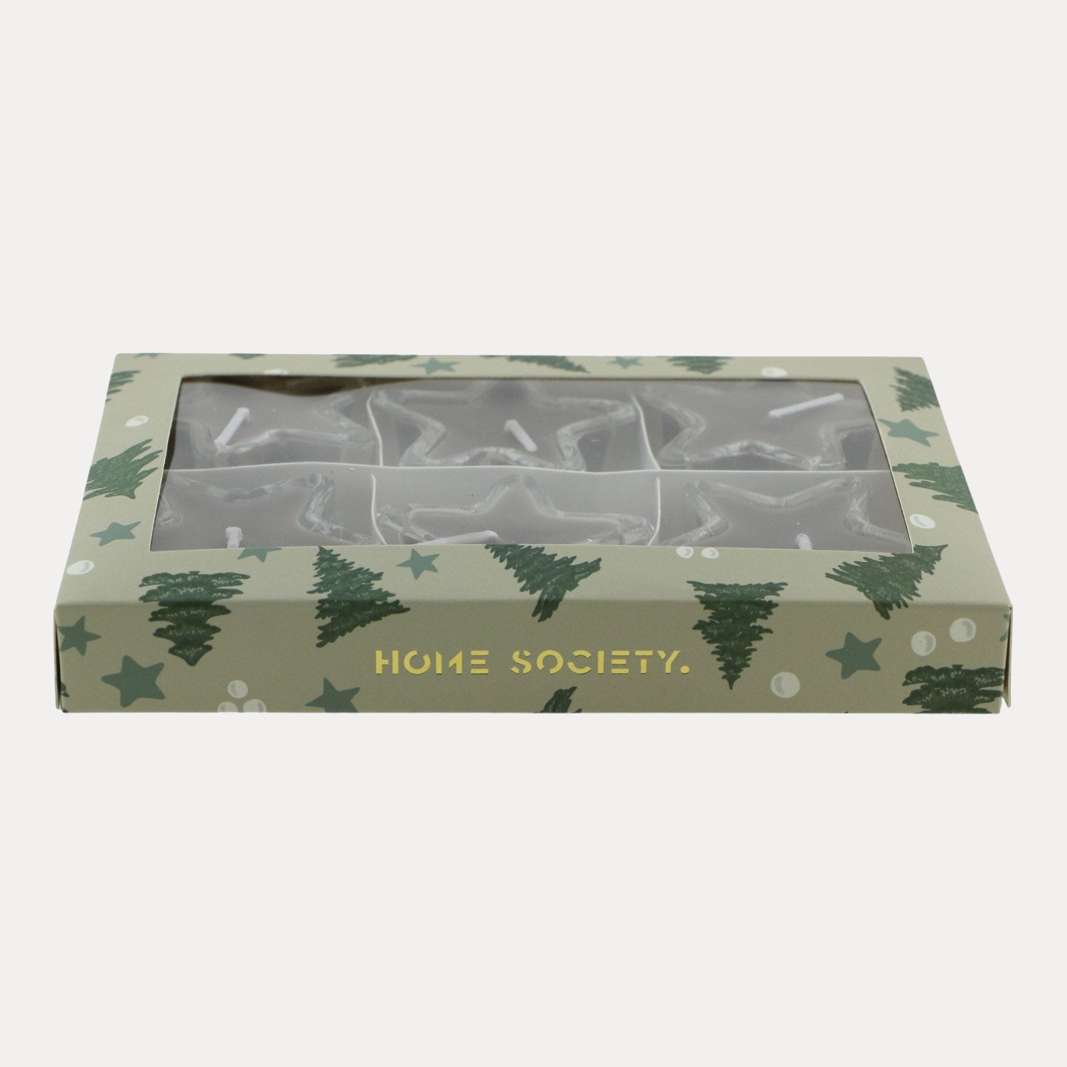 Teelichter Stern 6er Set - taupe