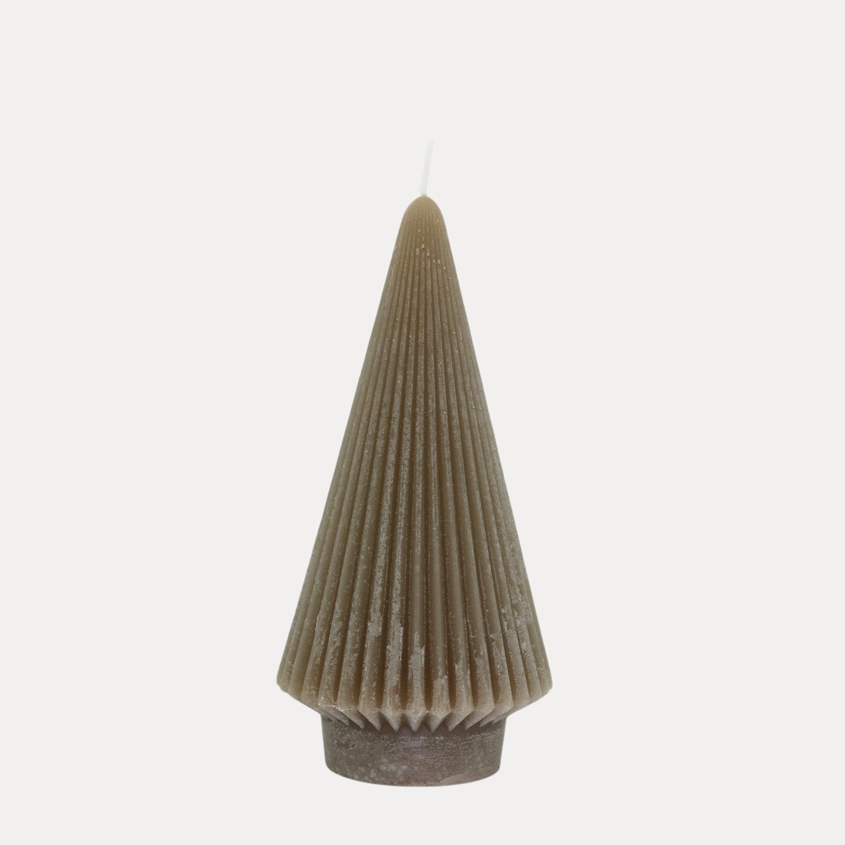 Kerze Tannenbaum Stripe - taupe