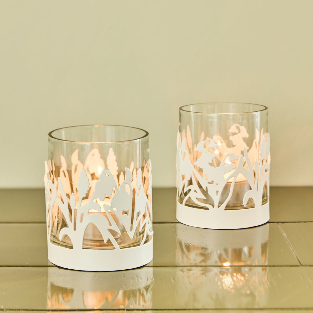 Windlicht Lilly 2er Set - weiß