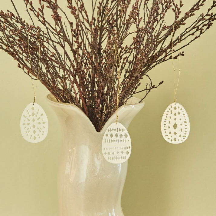 Osterschmuck Nori 3er Set - beige