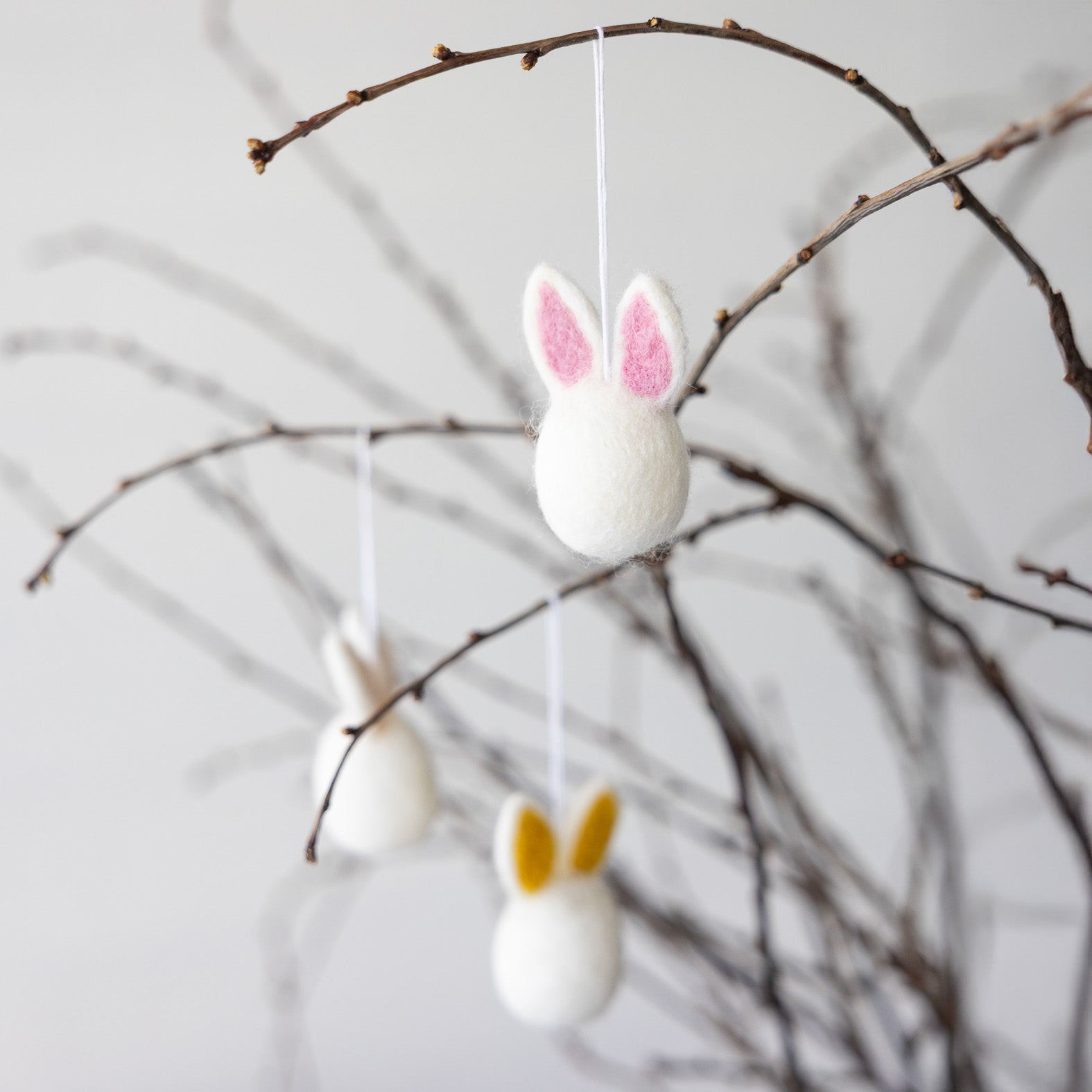 Filzanhänger Hase Hedvig - gelb