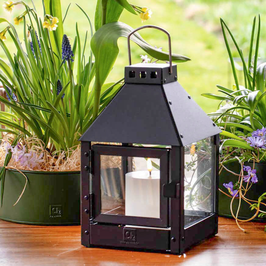 Laterne mini quadro - schwarz
