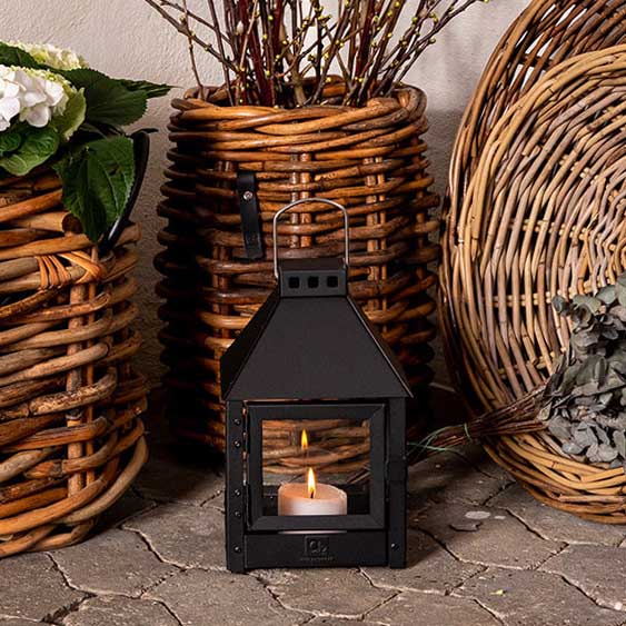 Laterne mini quadro - schwarz
