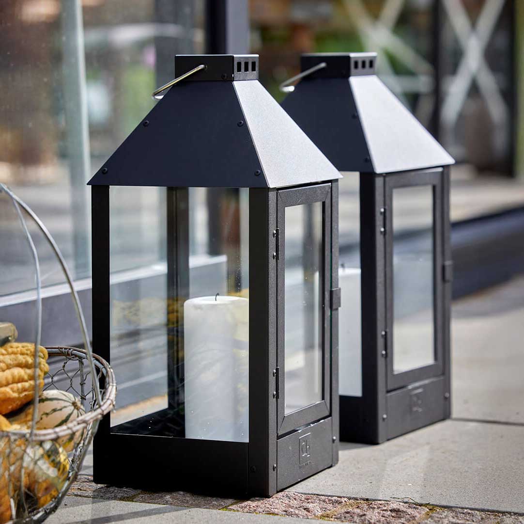 Laterne midi - schwarz