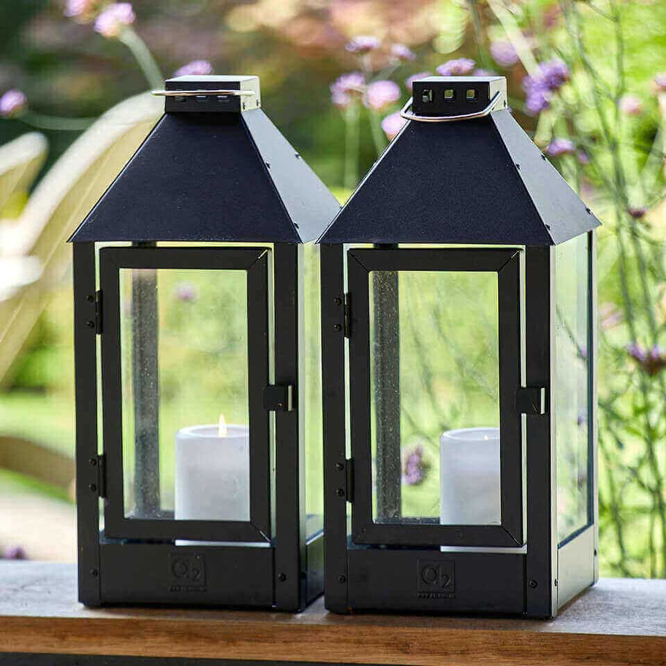 Laterne midi - schwarz