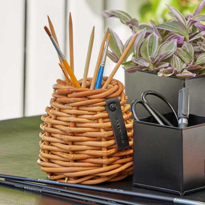 Rattan Korb Lacak - rund