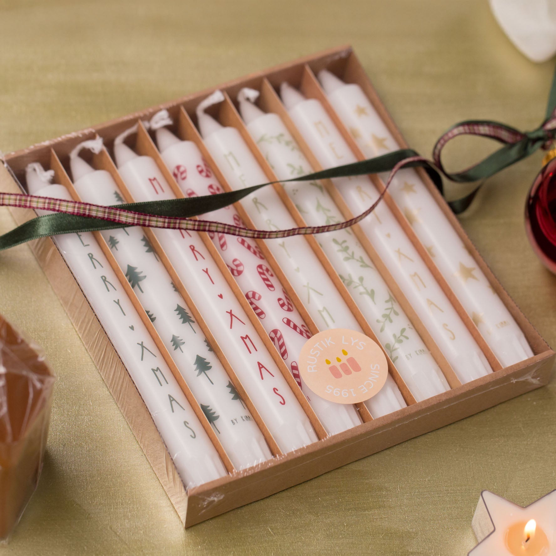 Stabkerzen 8er Set - Merry Xmas