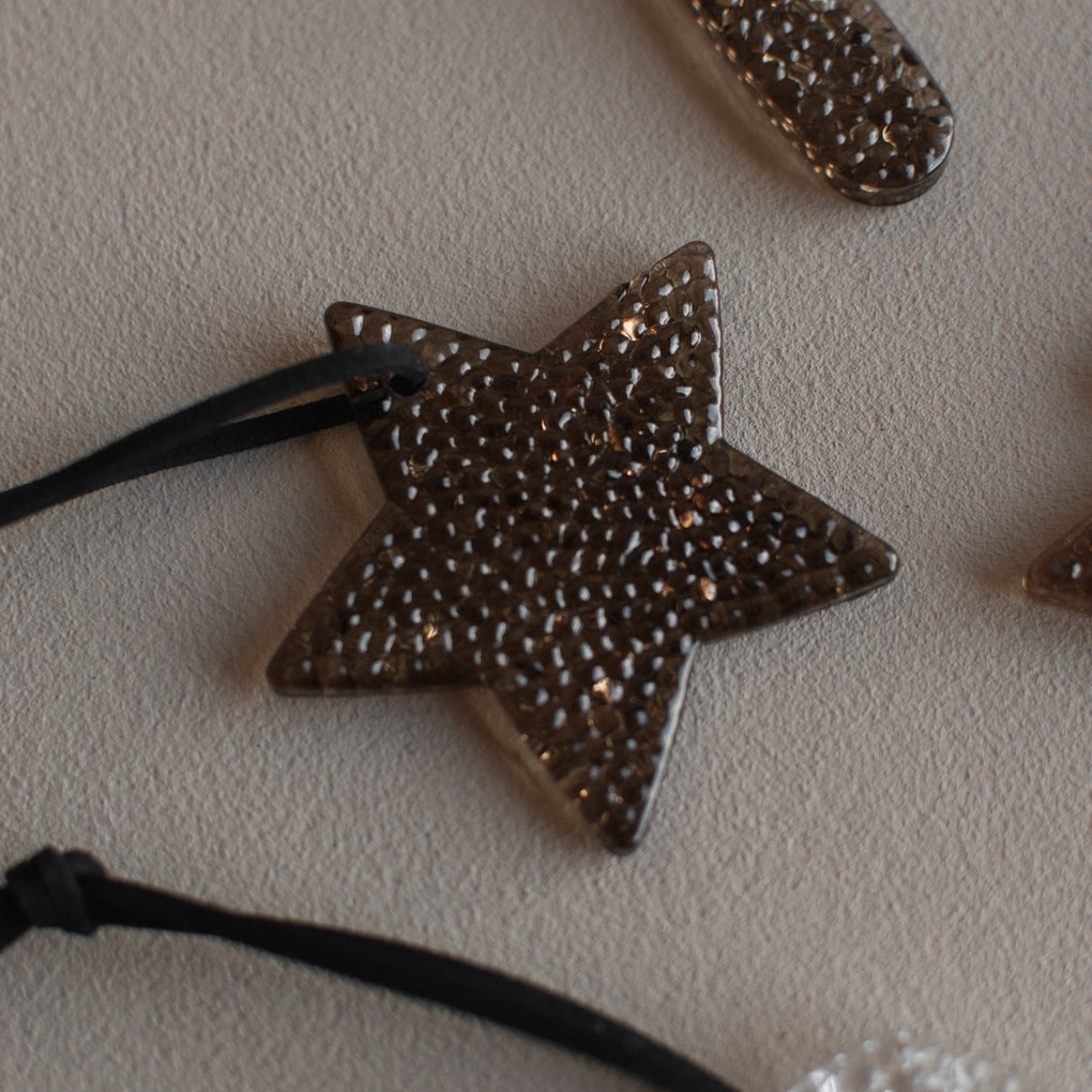 Weihnachtsdeko Anhänger Airy Stern - braun