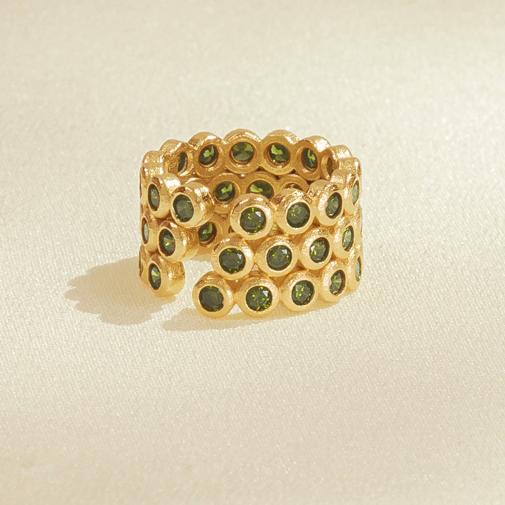 Ring Amelia Trio - olive gold