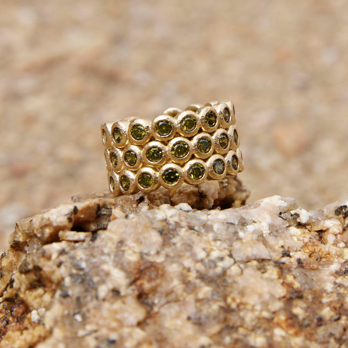 Ring Amelia Trio - olive gold