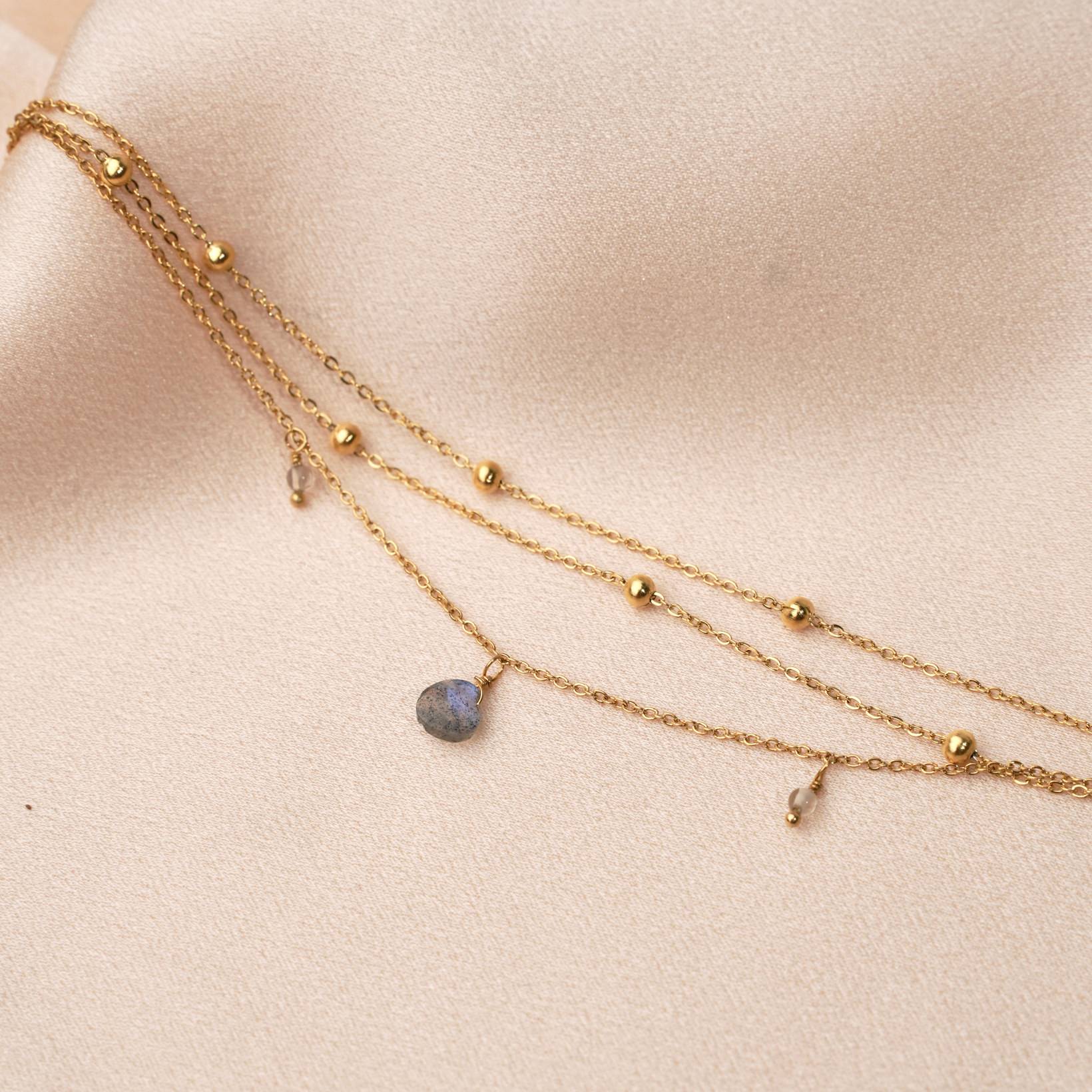 Armband Labradorit - gold