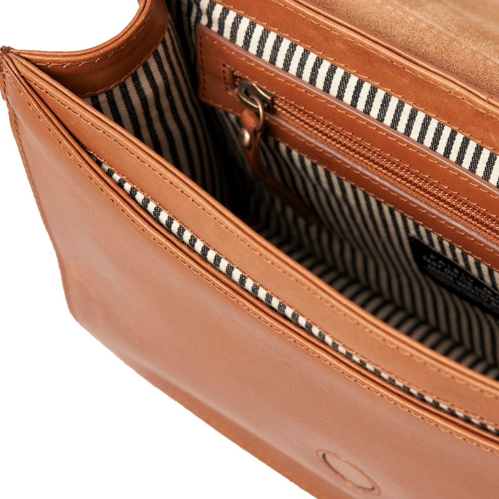 Audrey Tasche - Leder Cognac mit 2 Straps