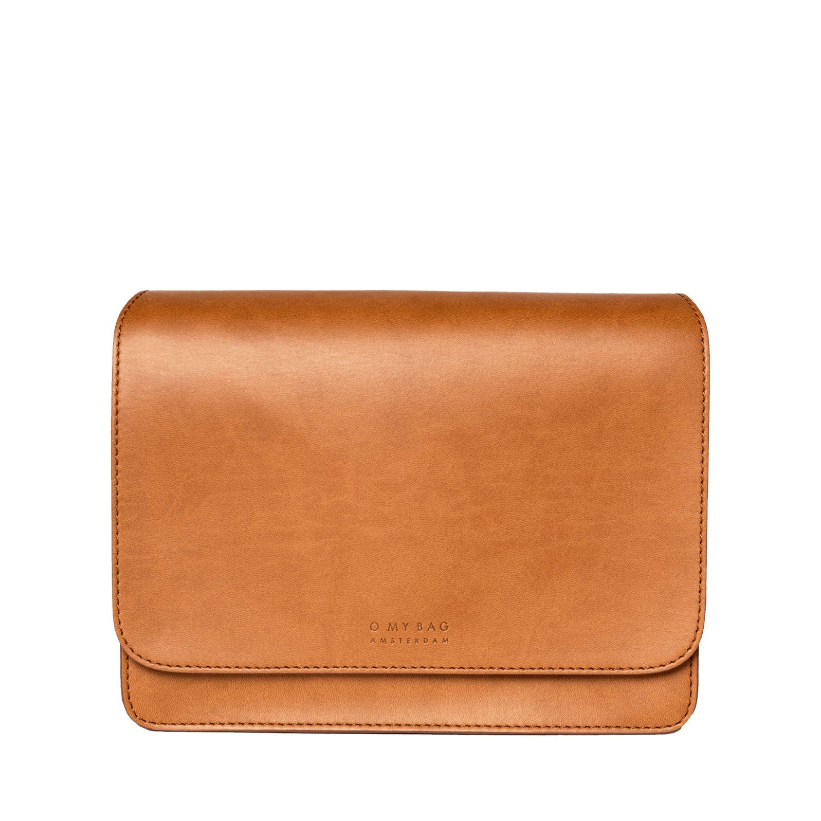 Audrey Tasche - Veganes Apfelleder Cognac mit 2 Straps