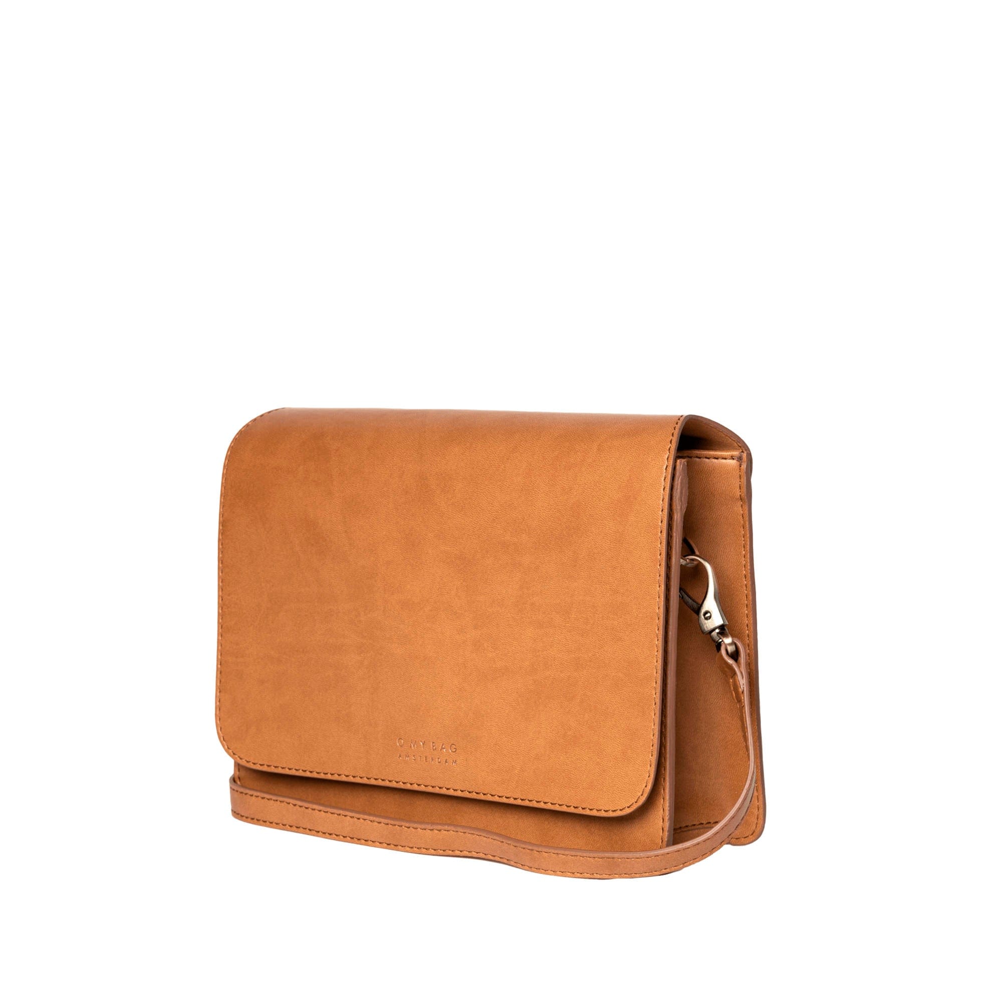 Audrey Tasche - Veganes Apfelleder Cognac mit 2 Straps