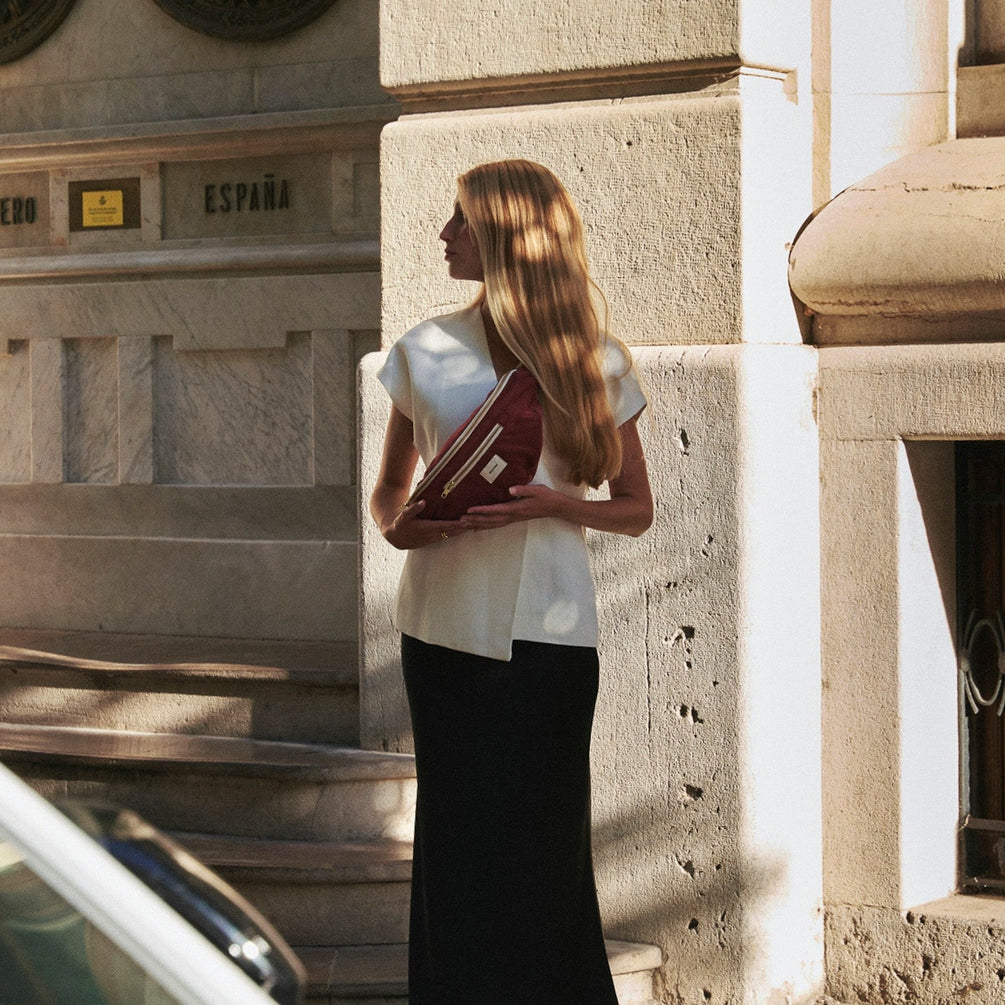 Gisela Bauchtasche - dunkelrot