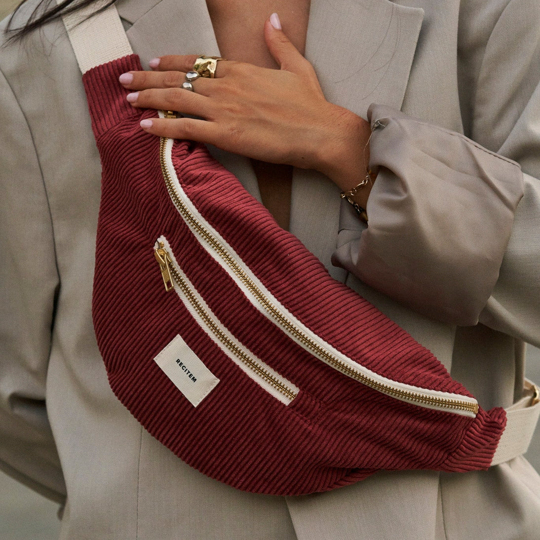 Gisela Bauchtasche - dunkelrot