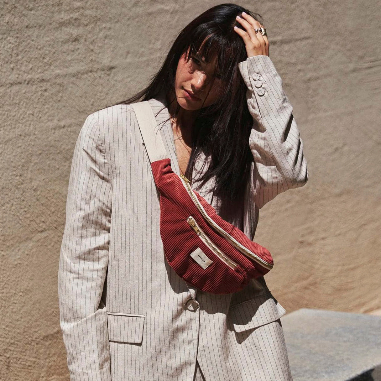 Gisela Bauchtasche - dunkelrot