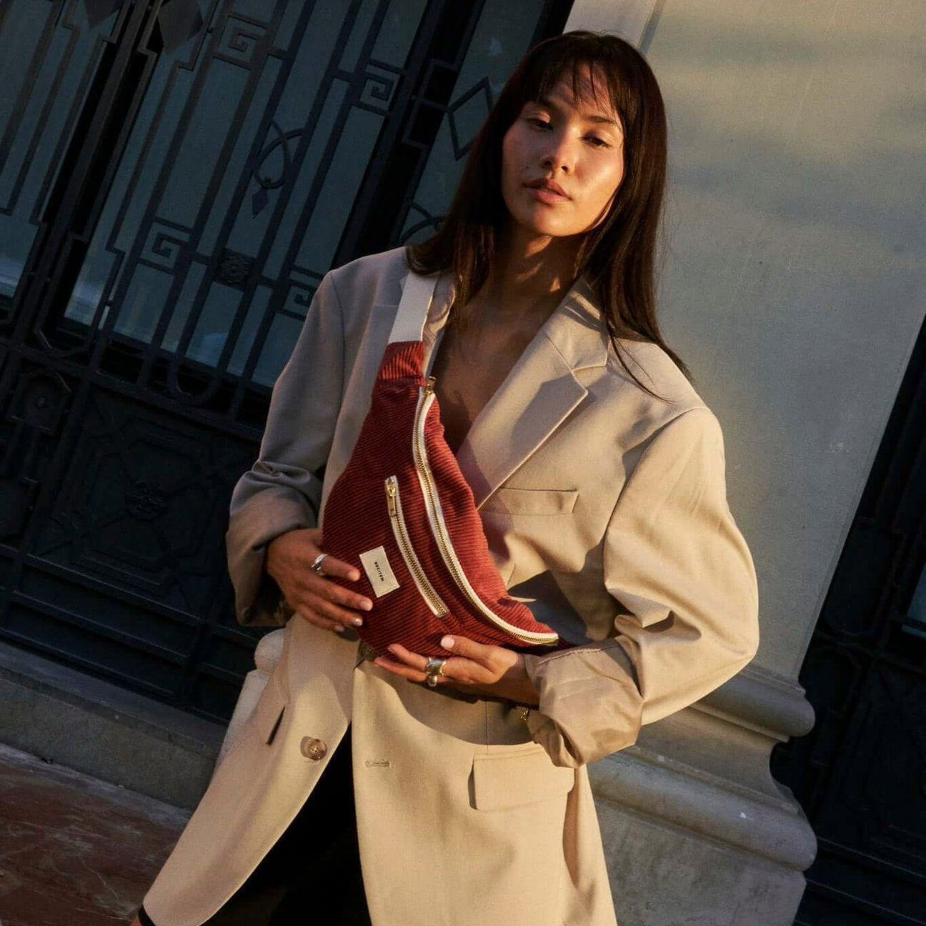 Gisela Bauchtasche - dunkelrot